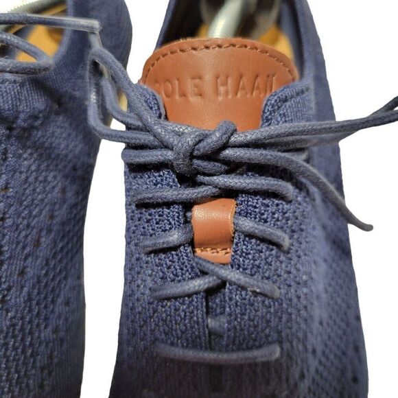 Cole Haan Men Zerogrand Stitchlite Knit Wingtip Oxford Shoe C24947 10 M Blue NEW - Picture 7 of 15